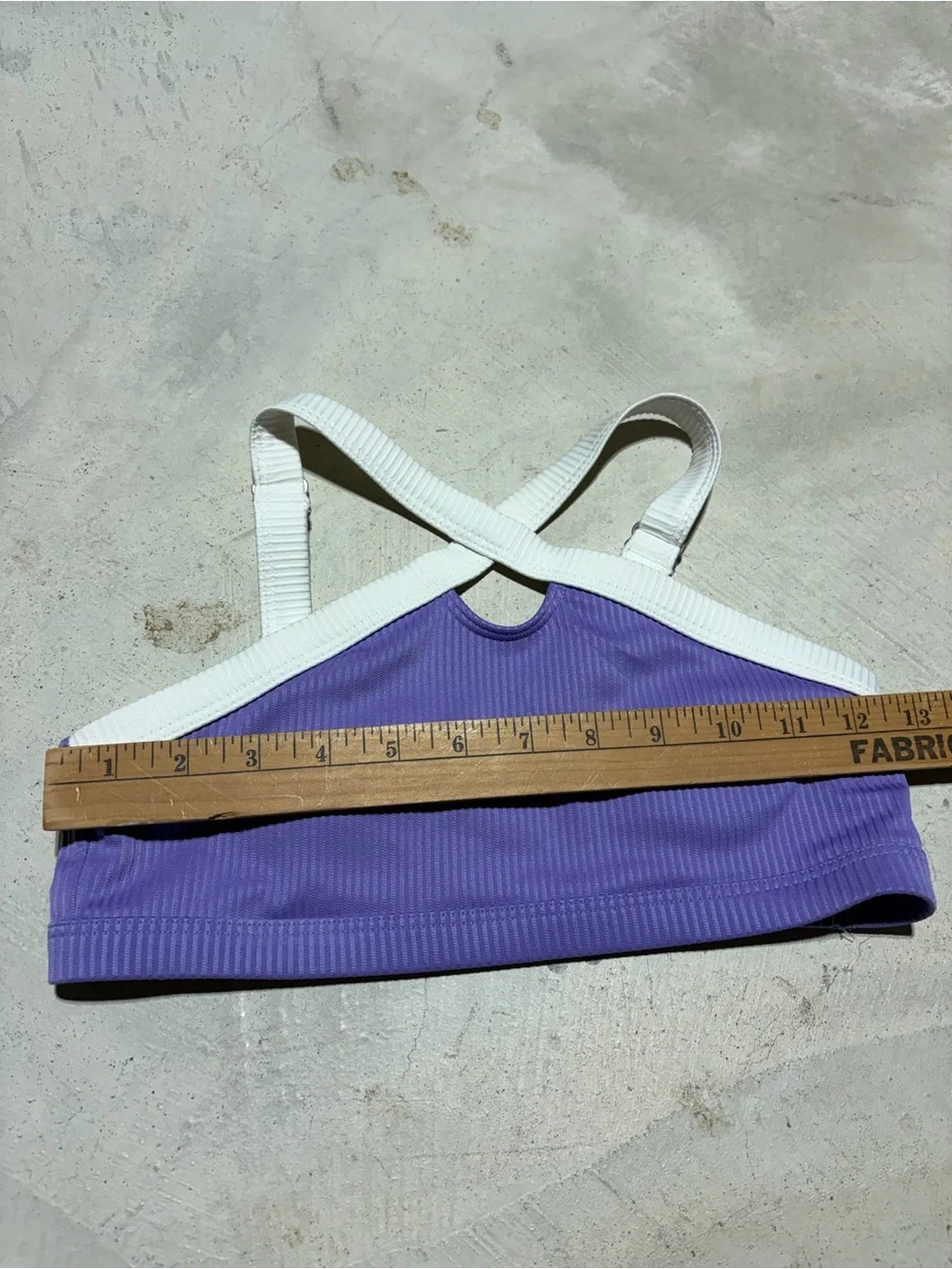 Abercrombie kids Purple Ribbed swimsuit top 11/12